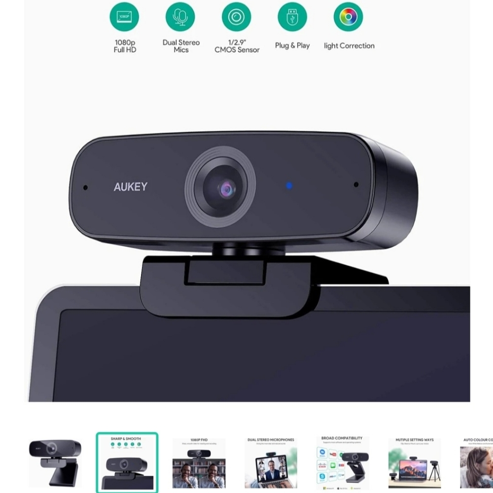 New in box Aukey webcam